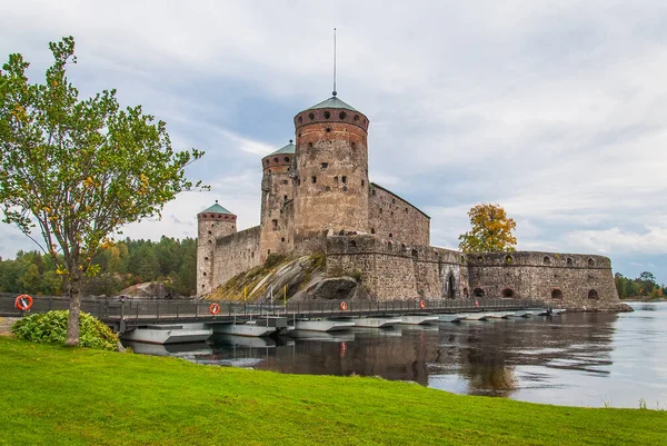 Château Médiéval Olavinlinna Finlande Orientale Dans Ville Savonlinna — Photo