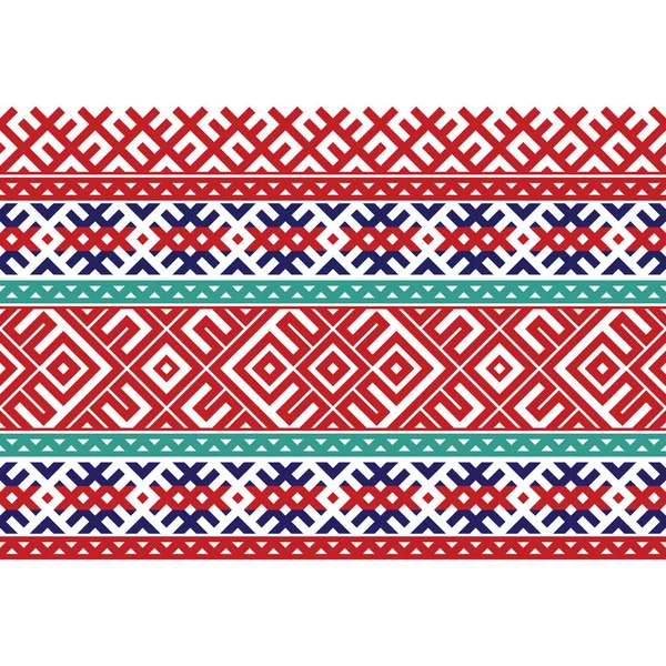 National Breien Gestreept Slavisch Ornament Vector Illustratie Van Etnische Naadloze — Stockvector
