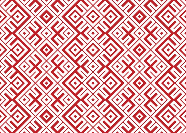 Nationales Strickendes Slawisches Ornament Vektorillustration Ethnischer Nahtloser Ornamentaler Geometrischer Muster — Stockvektor