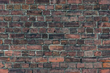 Kırmızı tuğla duvar dokusu grunge arka plan. Eski kırmızı tuğla duvar dokusu