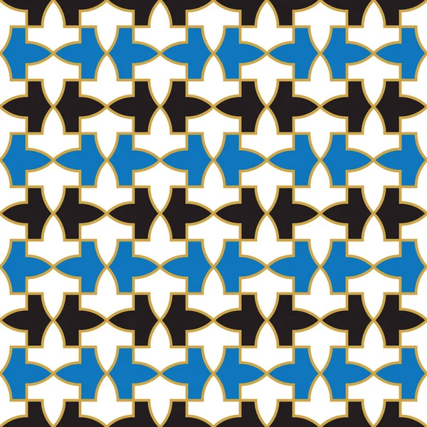 Pattern Alhambra Palace Traditional Islamic Geometric Pattern Arabic Mosaic — Stock Vector