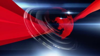 Dünya arka plan kırmızı, mavi