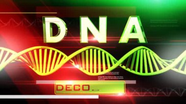 DNA arkaplanı her türlü haber veya bilgi sunumu için mükemmeldir. Arka planda zarif hareketler ve animasyonlarla şık ve temiz bir düzen var..