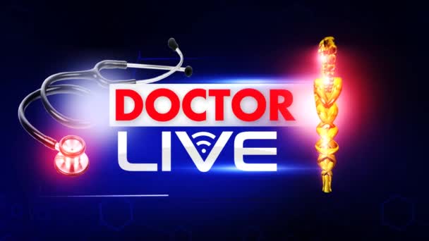 Doctor Live Background Είναι Ιδανικό Για Κάθε Είδους Ειδήσεις Παρουσίαση — Αρχείο Βίντεο