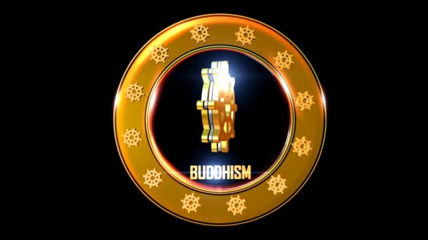 Budhism Arkaplanı Her Türlü Haber Veya Bilgi Sunumu Için Mükemmeldir — Stok video