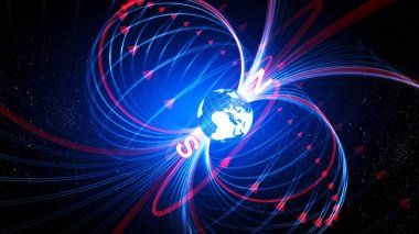 Manyetik yeryüzü arka planı her türlü haber veya bilgi sunumu için mükemmeldir. Arka planda şık ve temiz bir düzen var. 