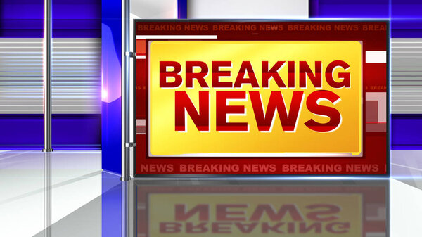 Breaking news 3D rendering  Virtual set studio for chroma footage Realize your vision for a professional-looking studio  wherever you want it. With a simple setup, a few square feet of space, and Virtual Set , 