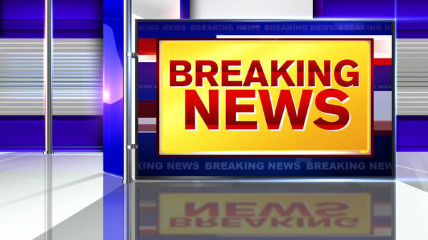 Breaking news 3D rendering  Virtual set studio for chroma footage Realize your vision for a professional-looking studio  wherever you want it. With a simple setup, a few square feet of space, and Virtual Set , 