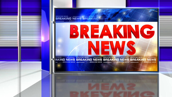 Breaking news 3D rendering  Virtual set studio for chroma footage Realize your vision for a professional-looking studio  wherever you want it. With a simple setup, a few square feet of space, and Virtual Set , 