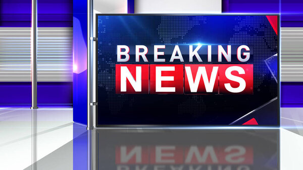 Breaking news 3D rendering  Virtual set studio for chroma footage Realize your vision for a professional-looking studio  wherever you want it. With a simple setup, a few square feet of space, and Virtual Set , 