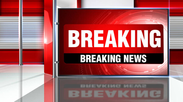 Breaking news 3D rendering  Virtual set studio for chroma footage Realize your vision for a professional-looking studio  wherever you want it. With a simple setup, a few square feet of space, and Virtual Set , 