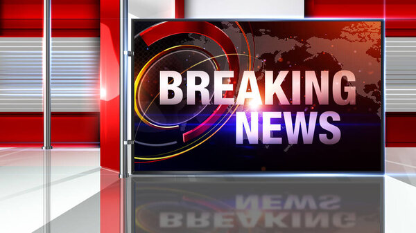 Breaking news 3D rendering  Virtual set studio for chroma footage Realize your vision for a professional-looking studio  wherever you want it. With a simple setup, a few square feet of space, and Virtual Set , 