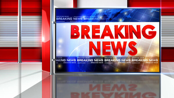 Breaking news 3D rendering  Virtual set studio for chroma footage Realize your vision for a professional-looking studio  wherever you want it. With a simple setup, a few square feet of space, and Virtual Set , 