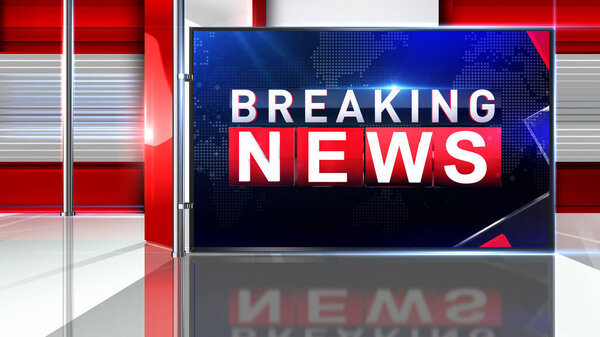 Breaking news 3D rendering  Virtual set studio for chroma footage Realize your vision for a professional-looking studio  wherever you want it. With a simple setup, a few square feet of space, and Virtual Set , 