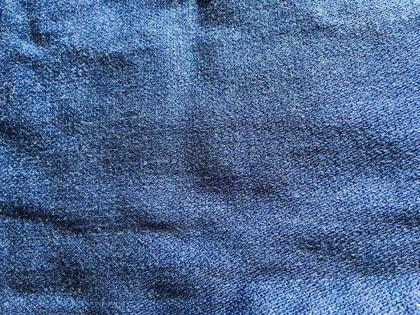 古いスタイルの織物。デニム デザインの背景。業界のファブリックが美しい。オリジナル デニム模様。繊維ブルー ジーンズ デニム。超ビンテージ ジーンズ素材。デニム マクロ. — ストック写真