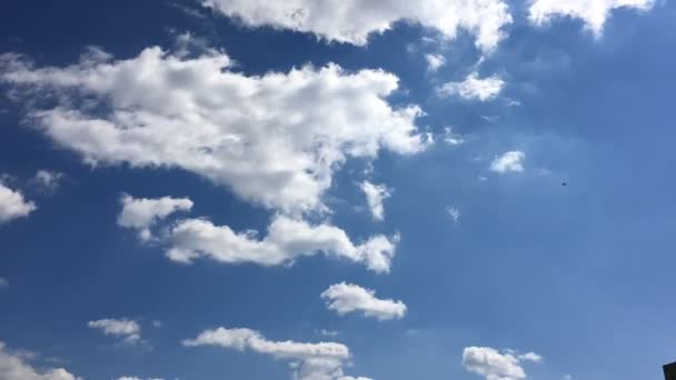 Cielo azul. Nubes del cielo . — Vídeos de Stock