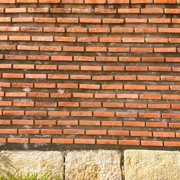Vörös téglafal Wall.Brick háttér. — Stock Fotó
