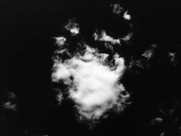 Conjunto de nubes aisladas sobre negro. Elementos de diseño —  Fotos de Stock