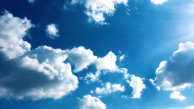 Clouds.Blue gökyüzü. 