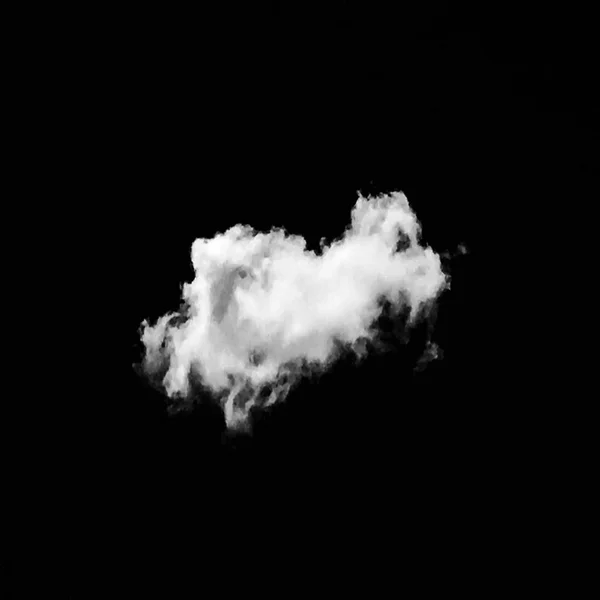 Conjunto de nubes aisladas sobre fondo negro. Elementos de diseño. Nubes blancas aisladas. Recorte de nubes extraídas — Foto de Stock