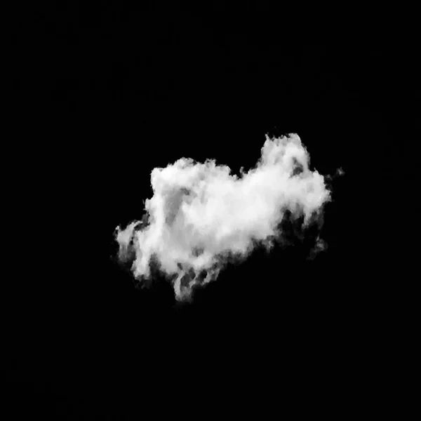 Siyah arka plan üzerinde izole bulutlar kümesi. Tasarım öğeleri. Beyaz bulutlar izole. Çıkarılan kesme bulutlar — Stok fotoğraf