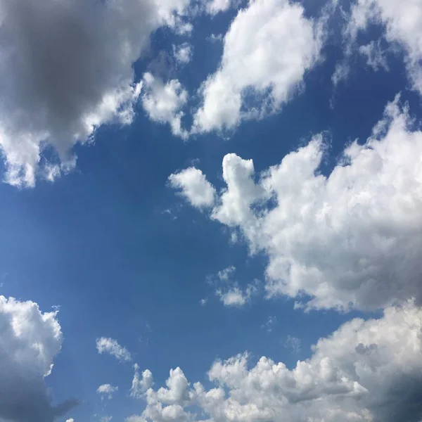 Cielo Azul. Nubes. Cielo azul con nubes blancas —  Fotos de Stock