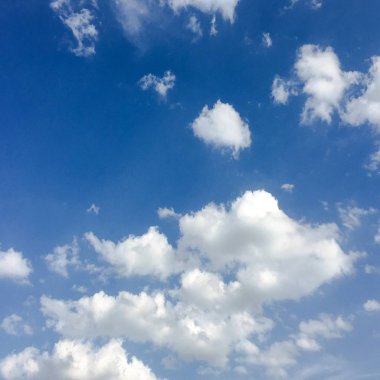 Arkaplanı bulutlu güzel mavi gökyüzü. Bulutlu bulutlar. Hava bulutlu doğa mavi.