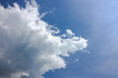 Güzel mavi gökyüzü, arka planda bulutlu bulutlu bulutlu hava bulutlu mavi gökyüzü, bulutlu ve güneşli.