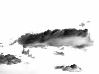 İzole siyah beyaz arka plan üzerinde duman. Soyut bulutlar