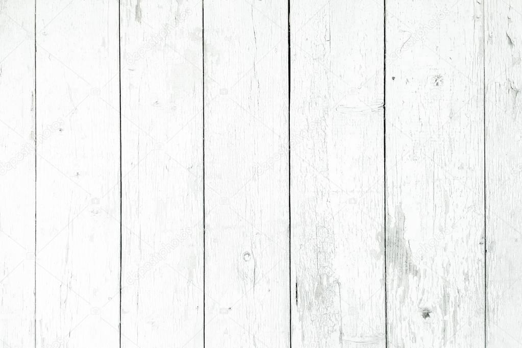 Wood texture background, white wood planks. Grunge washed wood wall pattern
