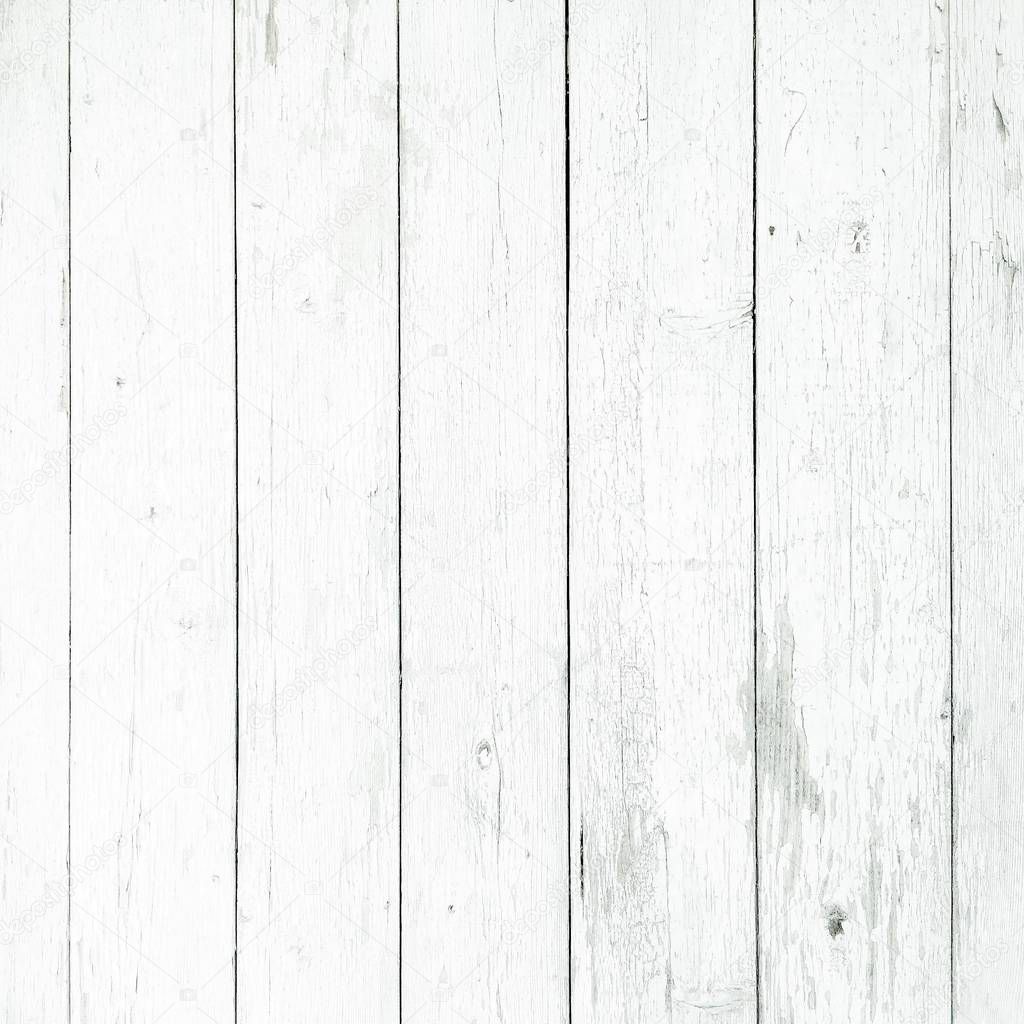 Wood texture background, white wood planks. Grunge washed wood wall pattern