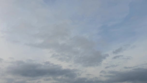 Облака Голубой Фон Облачное Голубое Небо Солнце — стоковое видео