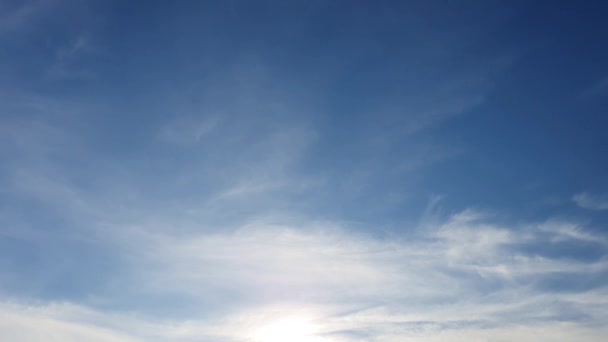 Piękne Błękitne Niebo Chmurami Tła Niebo Zachmurzenia Niebo Chmurami Pogoda — Wideo stockowe