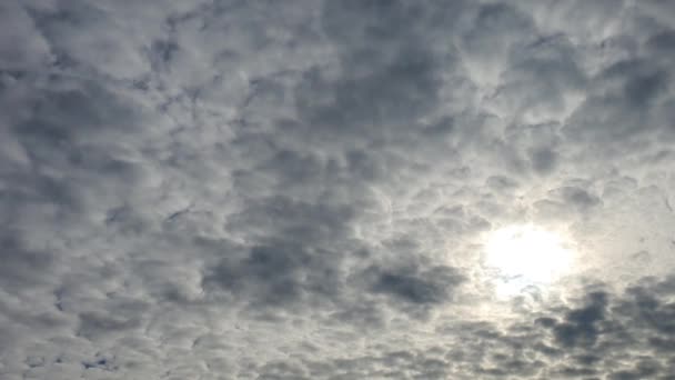 Nuvens Brancas Bonitas Fundo Azul Céu — Vídeo de Stock