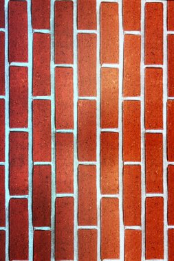 Eski kırmızı tuğla duvar arkaplanı, geniş duvar dokusu manzarası
