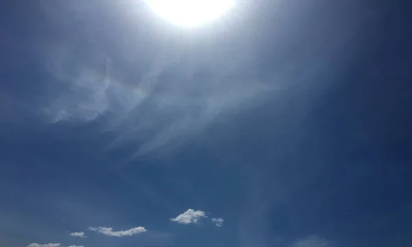 Nuvole Azzurro Cielo Nube Cielo Blu Sfondo Sole — Foto Stock