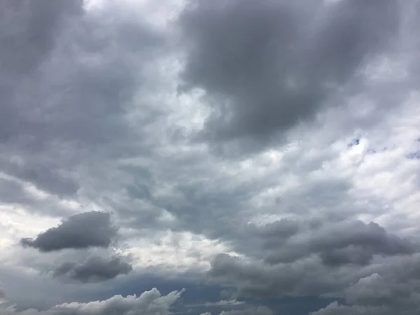 Nuages Tonnerre Fond Bleu Ciel Ciel Bleu Nuage — Photo