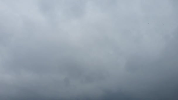 Капли Дождя Фоне Грозовых Облаков Голубом Фоне Неба — стоковое видео