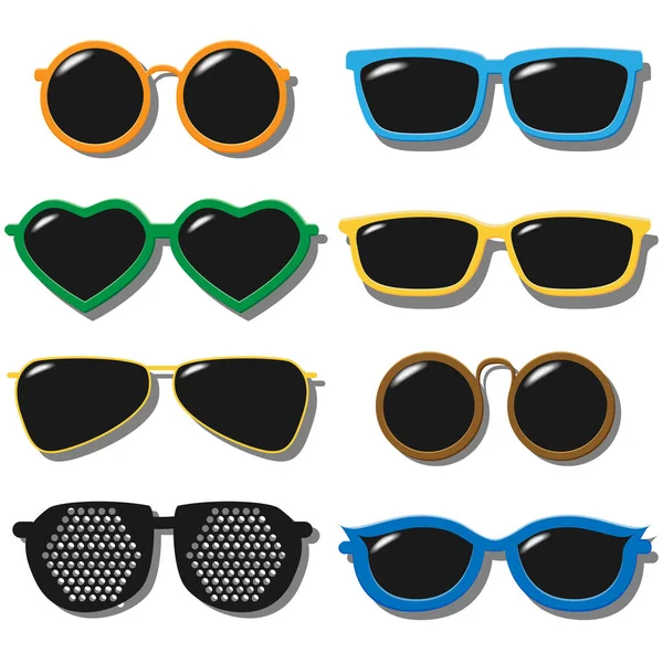 Vector Set of sunglasses. — Stock Vector