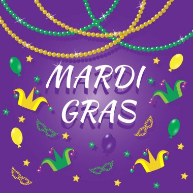 Mardi Gras tasarım öğeleri kümesi