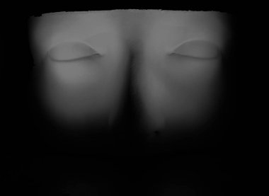 surreal modern mask a persons face.