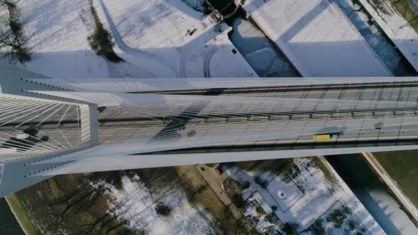 El puente más grande del mundo, aéreo — Vídeos de Stock