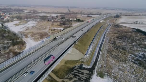 El puente más grande del mundo, aéreo — Vídeos de Stock