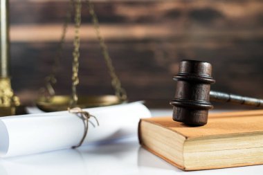 Hukuk ve adalet sembolleri - yasal hukuk kavramı görüntü. 