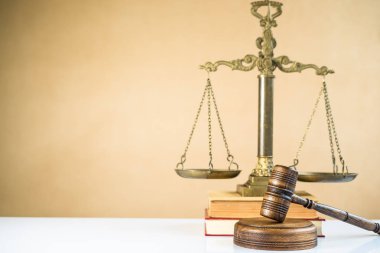 Hukuk ve adalet sembolleri - yasal hukuk kavramı görüntü. 