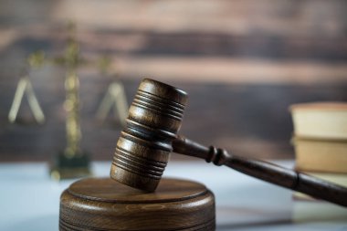 Hukuk ve adalet sembolleri - yasal hukuk kavramı görüntü. 