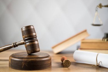 Hukuk ve adalet sembolleri - yasal hukuk kavramı görüntü. 