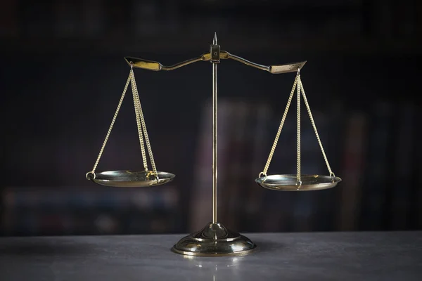 Law and Justice symbols in courtroom