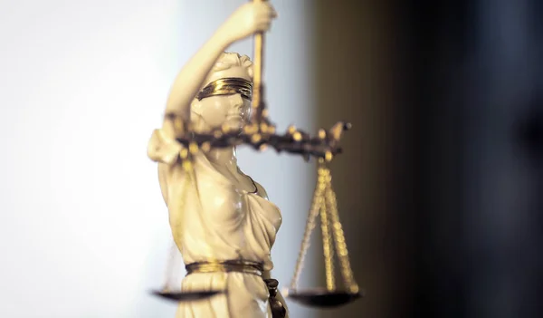 Legal Office Lawyer Legal Model Statue Themis Goddess Justice — Stock Photo, Image