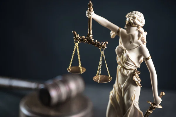 Статуя Справедливости Концепция Закона Темида Темис — стоковое фото
